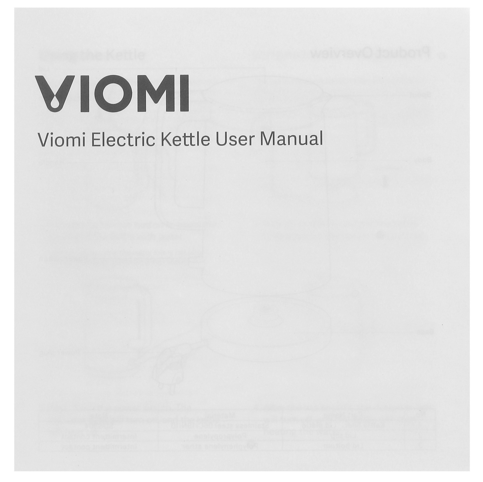 4814292 Электрочайник Viomi Mechanical Kettle белый STDN-0056060 - Вид №4