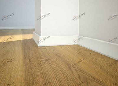 Плинтус Barlinek Белый Шпонированный Сосна (Гладкая) 2200х58 мм 1010000115