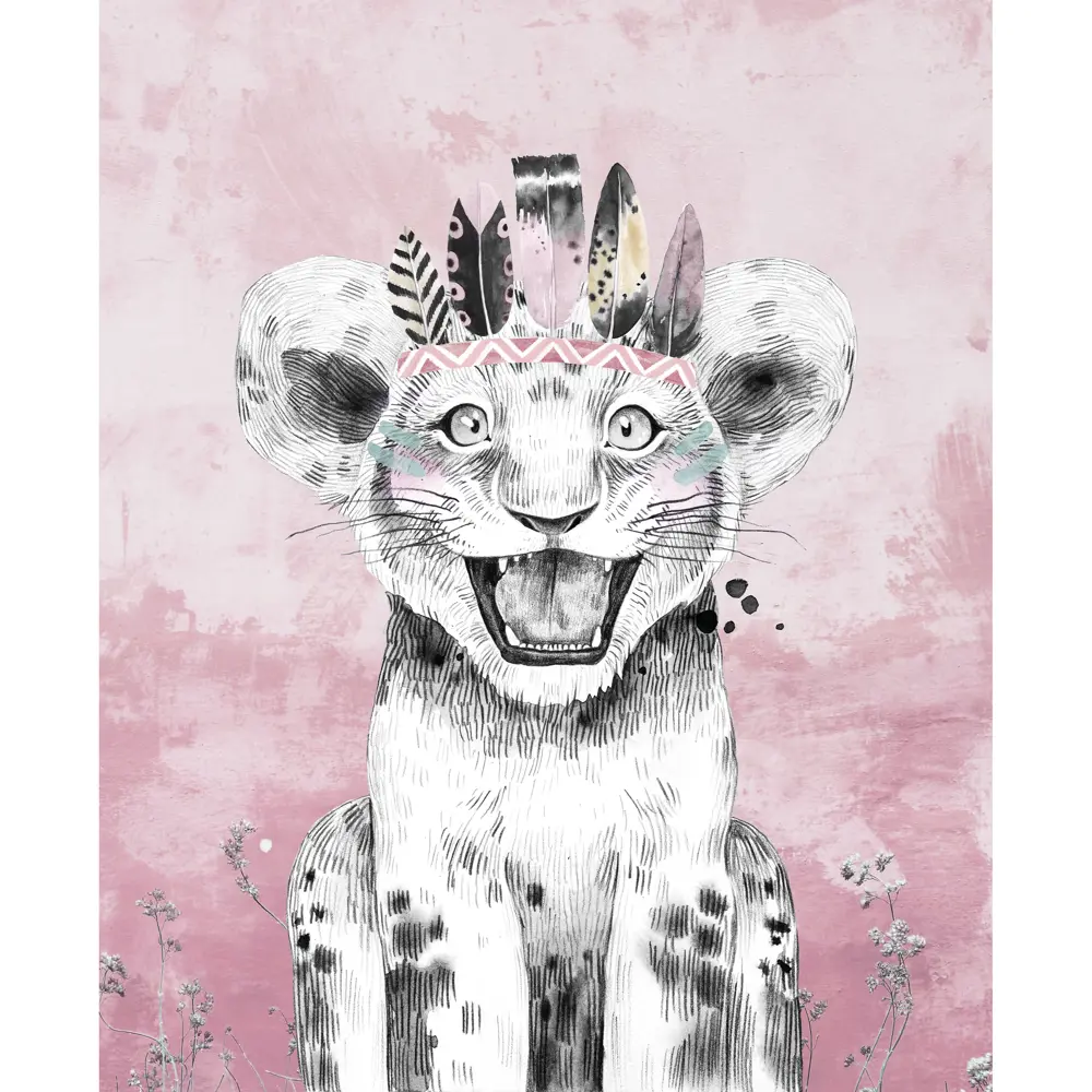 Картина на холсте "Львенок сафари" 40x50 см FBRUSH STLM-2086265