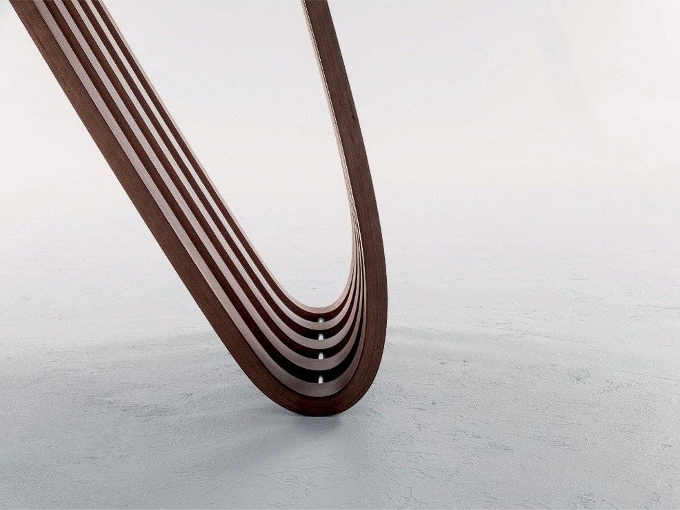 Прямоугольный стол для гостиной из дерева и стекла Tonin Casa Арфа ARCH-00045668 - Вид №2