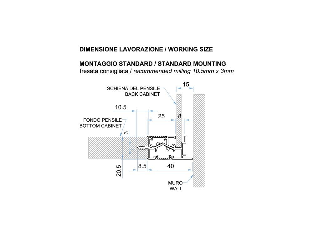 Светодиодный профиль для подвесного дна со спинкой Metalarredo DYPLUS ARCH-00112639 - Вид №2
