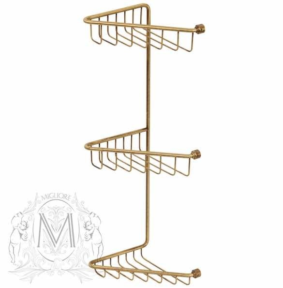 Полка-решетка тройная MIGLIORE Complementi ML.COM.BR-50.113.BR, бронза ML.COM-50.113.BR_vstv - Вид №1