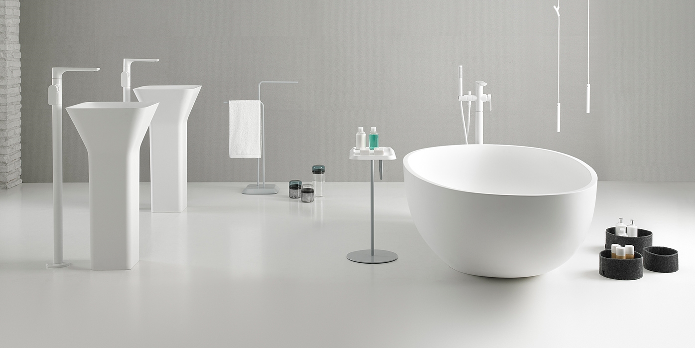 FL001 Напольная раковина стоящая квадратная Inbani  - Вид №3