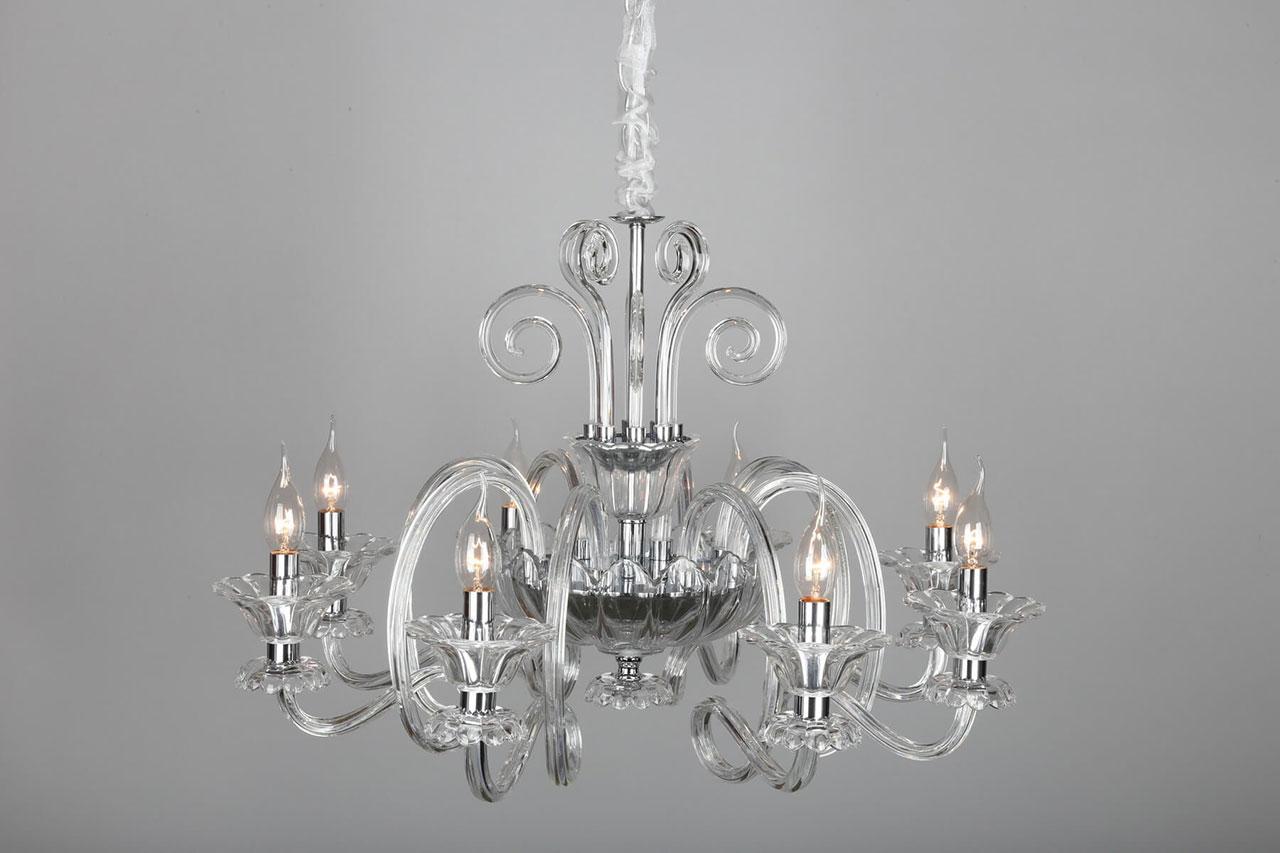 Подвесная люстра Omnilux OML-79503-08 OMNILUX ДИЗАЙНЕРСКИЕ 186457 Серый  - Вид №1