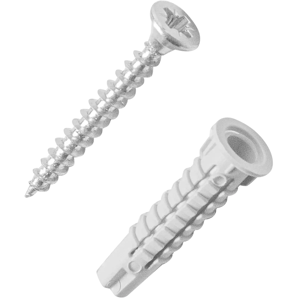 Дюбель потайной STANDERS для скрытого монтажа 5х25 мм с шурупами (200 шт) 83387787 STLM-0040728