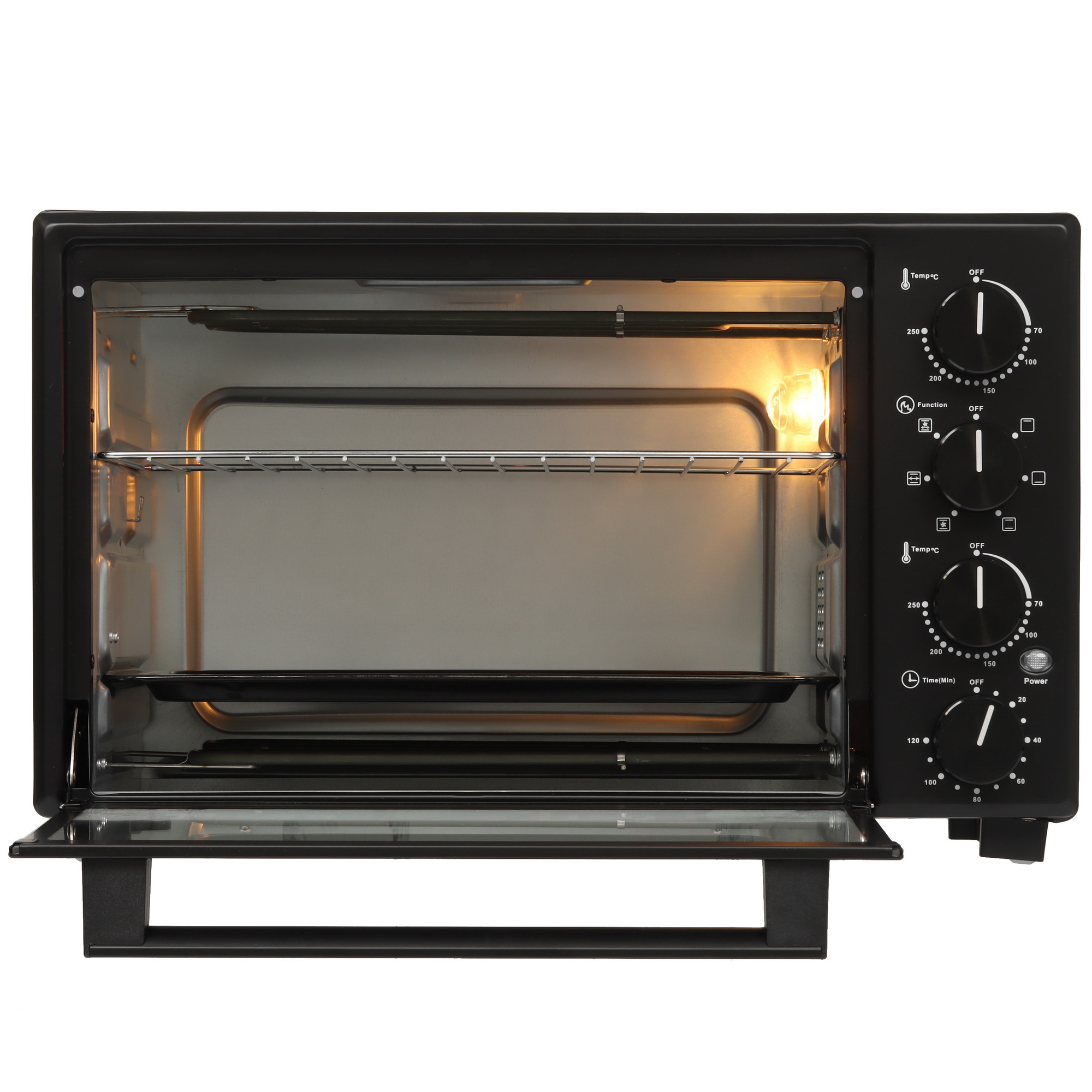 9080974 Мини-печь Kraft KFC-MO 384 HRKBL черный STDN-0017127 - Вид №5