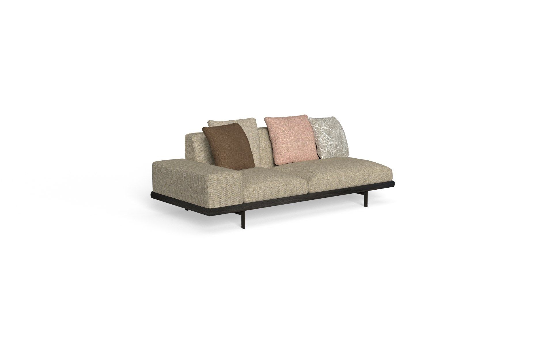 Accoya 3-местный тканевый и деревянный садовый диван Talenti Allure ARCH-00105013 - Вид №28