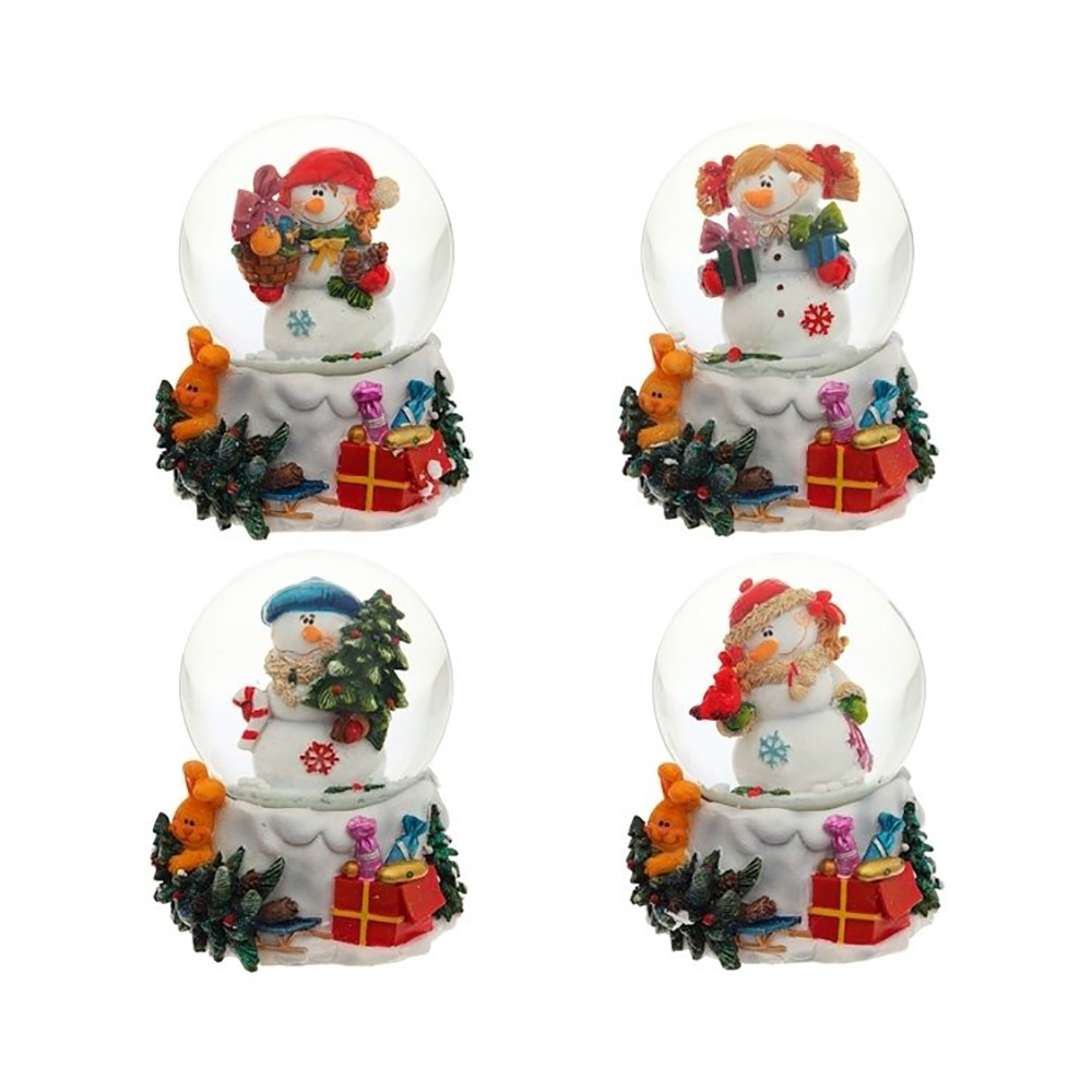 238668 Фигурка декоративная в стекл. шаре "Снеговик" 7 х 7 х 8.5 см Мультицвет Santreyd 