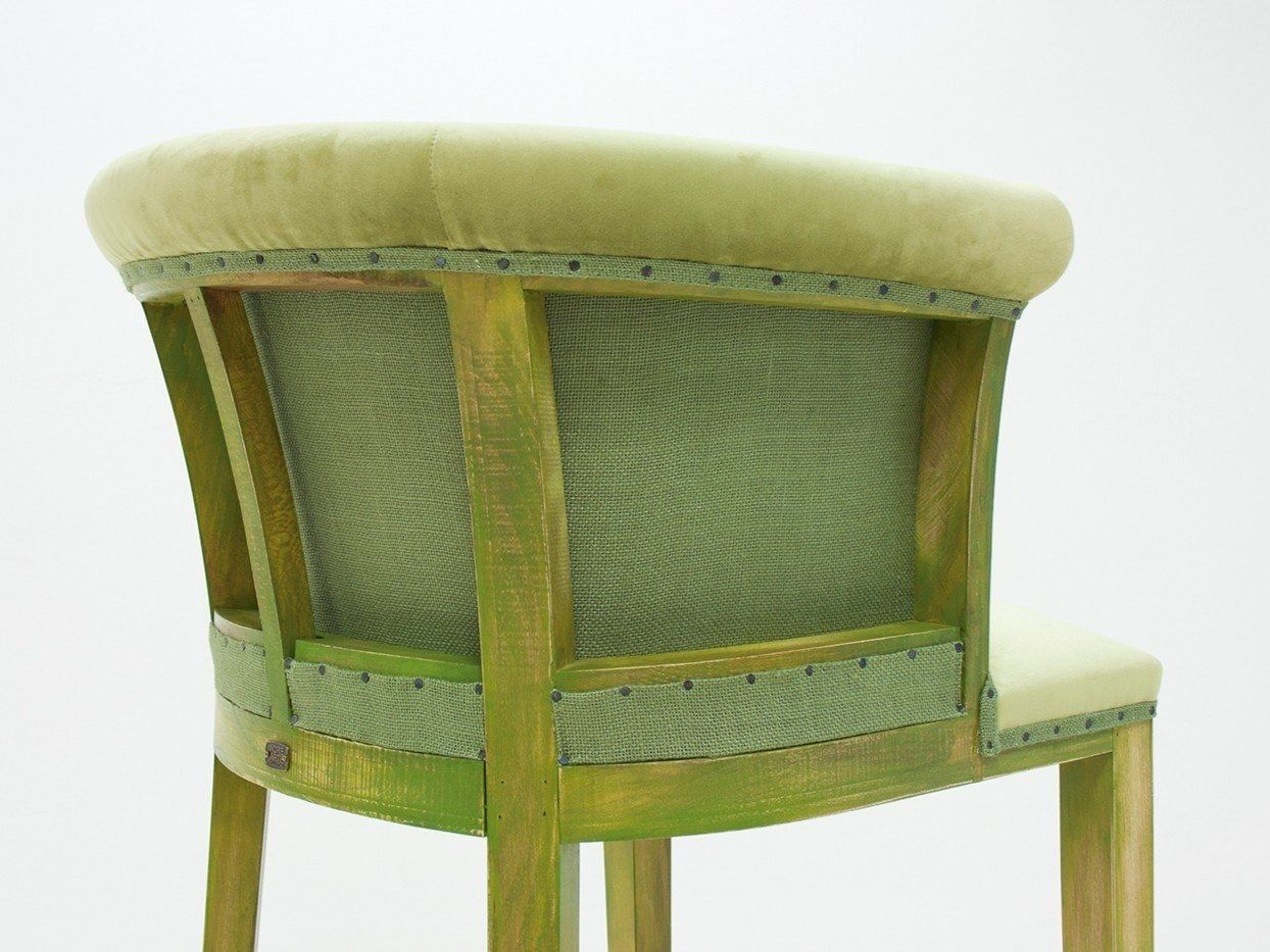 Высокий стул из коровьей кожи с подставкой для ног со спинкой CREARTE COLLECTIONS Casino Essence ARCH-00009134 - Вид №4