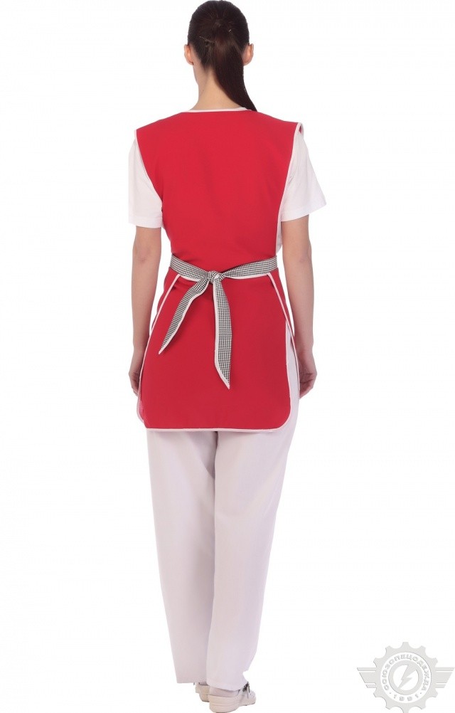 69186 Фартук-халат "Рябинушка"  Одежда для обслуживающего персонала  размер 56-62 Спецодежда  - Вид №9