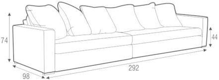 Sits Модульный диван с обивкой 4-х местной тканью Linda sun-id-1474432 - Вид №4