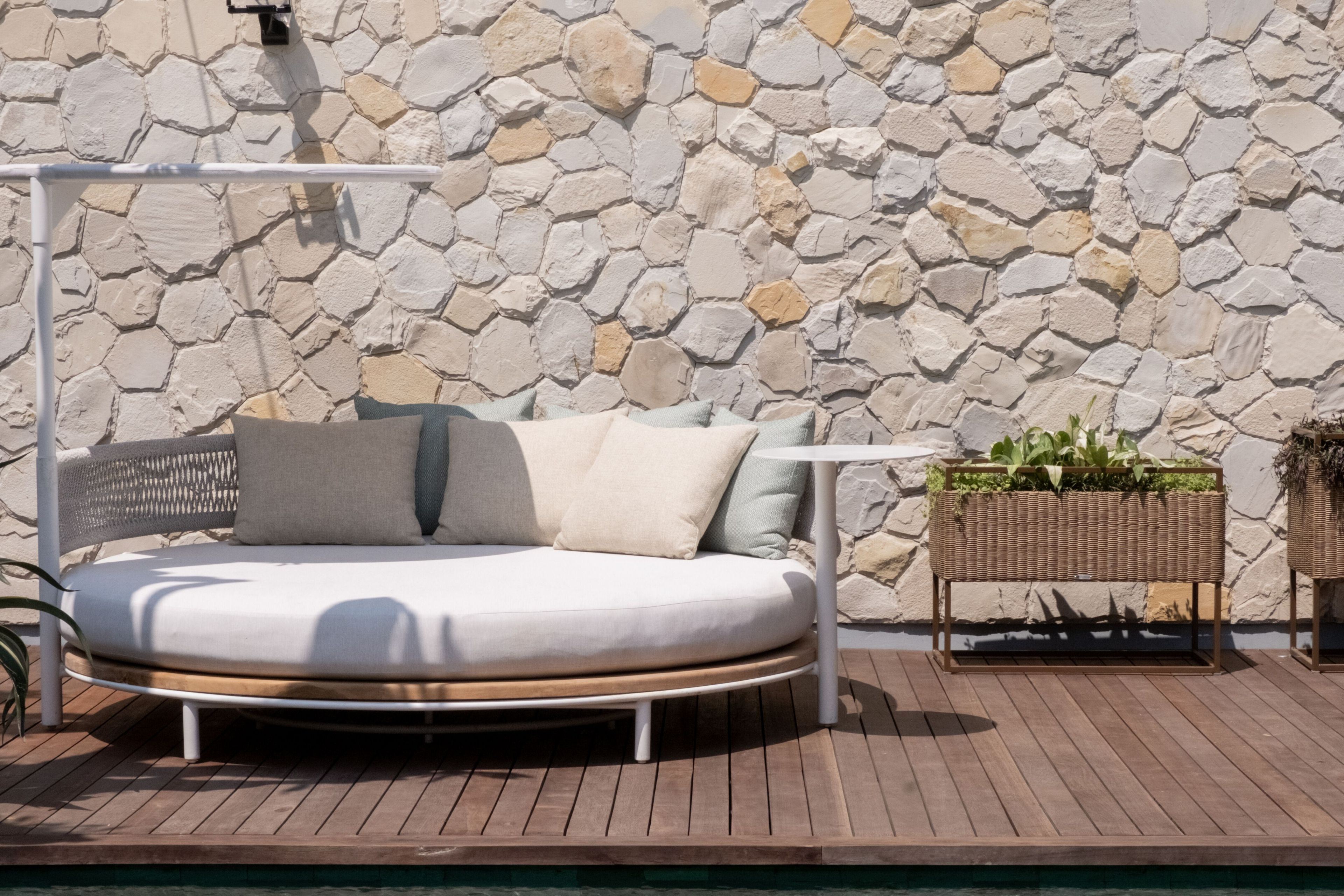 Ткань круглая Садовая кровать с солнцезащитным козырьком cbdesign круглый ARCH-00084466 - Вид №3