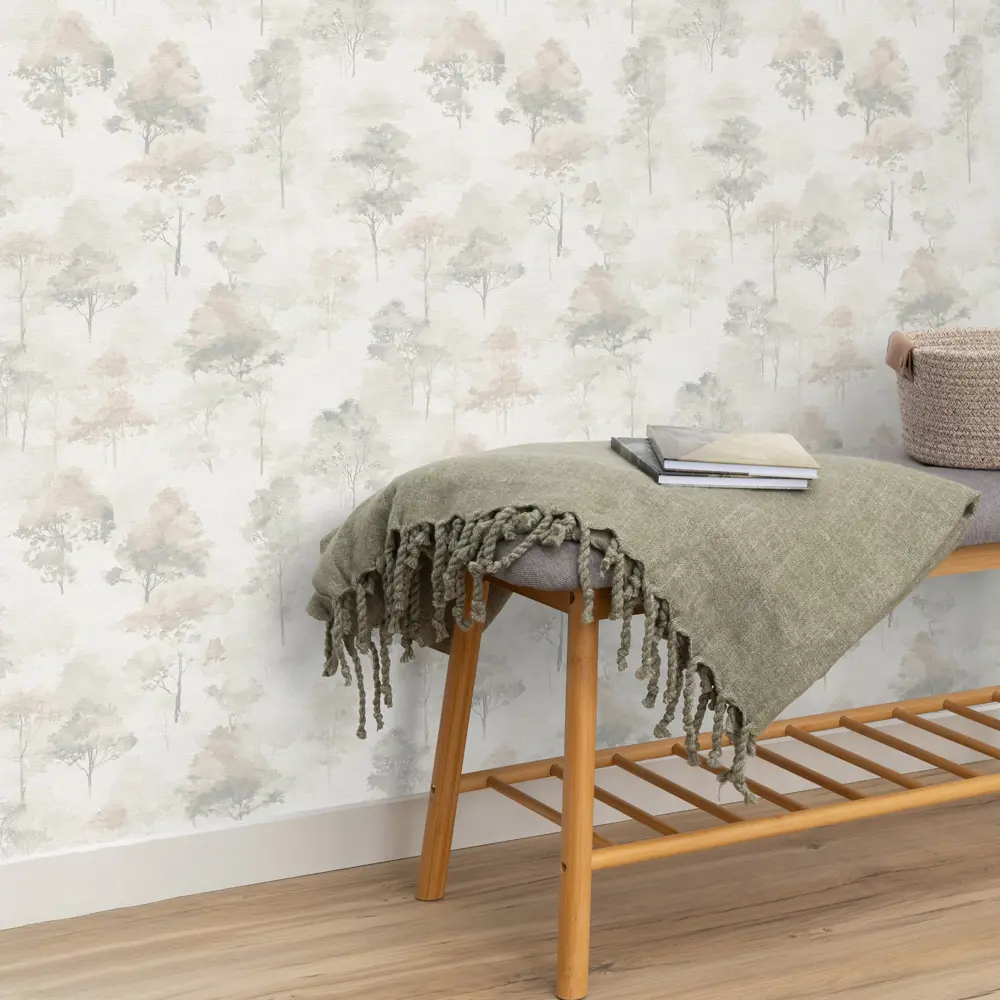 Обои флизелиновые Erismann FD1 серые 1.06 м 12264-37 Forest Dreams STLM-2072038 - Вид №4