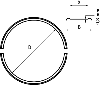 4337315 Крепление для труб  Вкладыши для хомутов BIS 434 WALRAVEN  - Вид №1