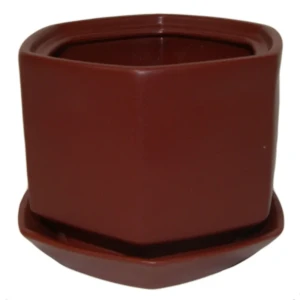 Горшок цветочный Goncar Меркурий 14x18x14 см v1.7 л керамика бордовый 82126330 STLM-2011448