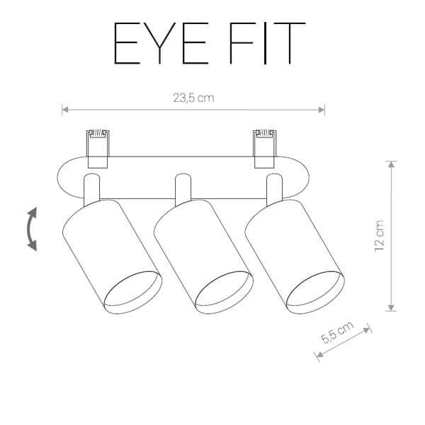 Встраиваемый спот белый с 3 плафонами Nowodvorski Eye Fit 9394 NOWODVORSKI EYE FIT 00-3891284 Белый  - Вид №1