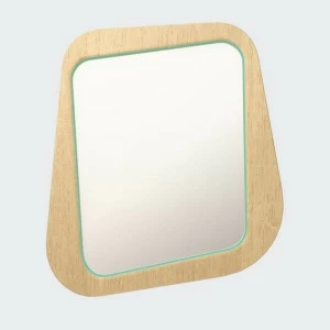 Зеркало настенное малое светло-зеленое Woodi WOODI ДИЗАЙНЕРСКИЕ 00-3966363 Зеленый