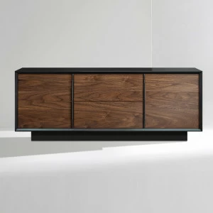 Тумба длинная с 2 дверцами американский орех Garon ACWD GARON 00-3981953 Коричневый;черный