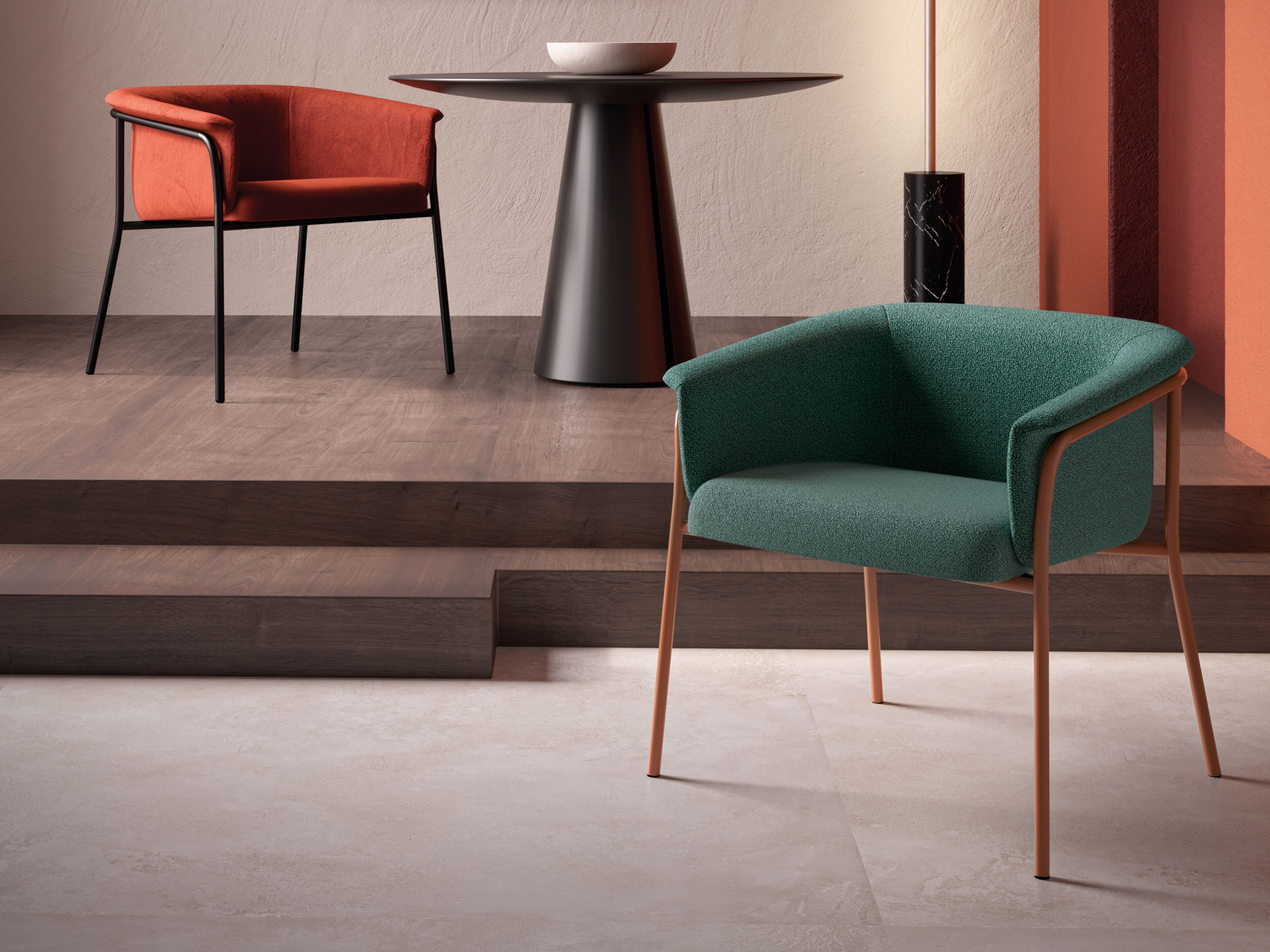 Тканевый стул с подлокотниками Innova Imbottiti KAT ARCH-00059634 - Вид №3