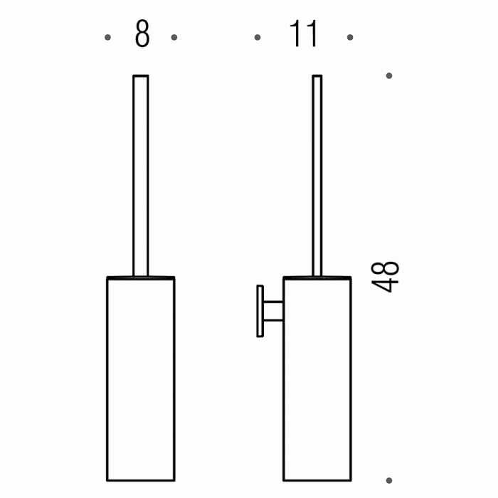 B1627 Ёршик настенный из ABS-пластика COLOMBO LOOK Colombo Design - Вид №1