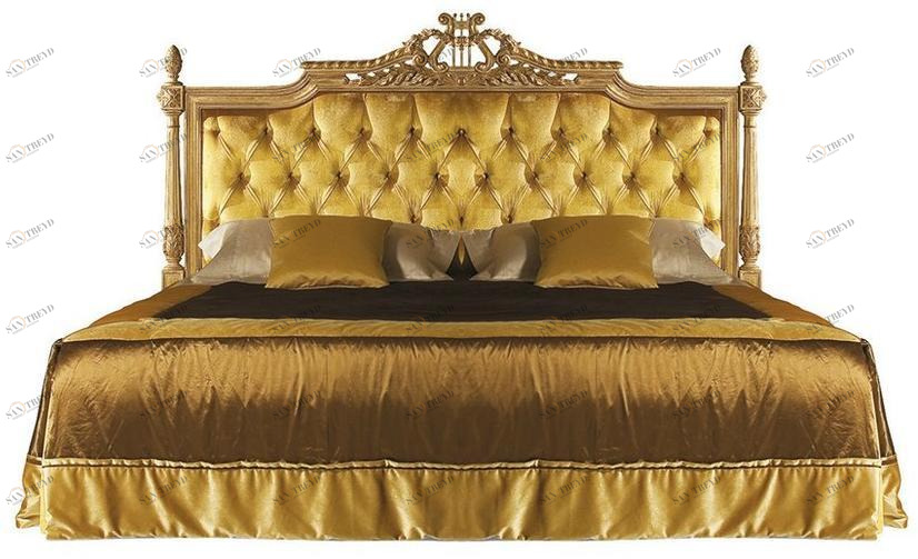 OAK Двуспальная кровать в стиле Людовика XVI с тафтинговым изголовьем Galleria sun-id-1392200