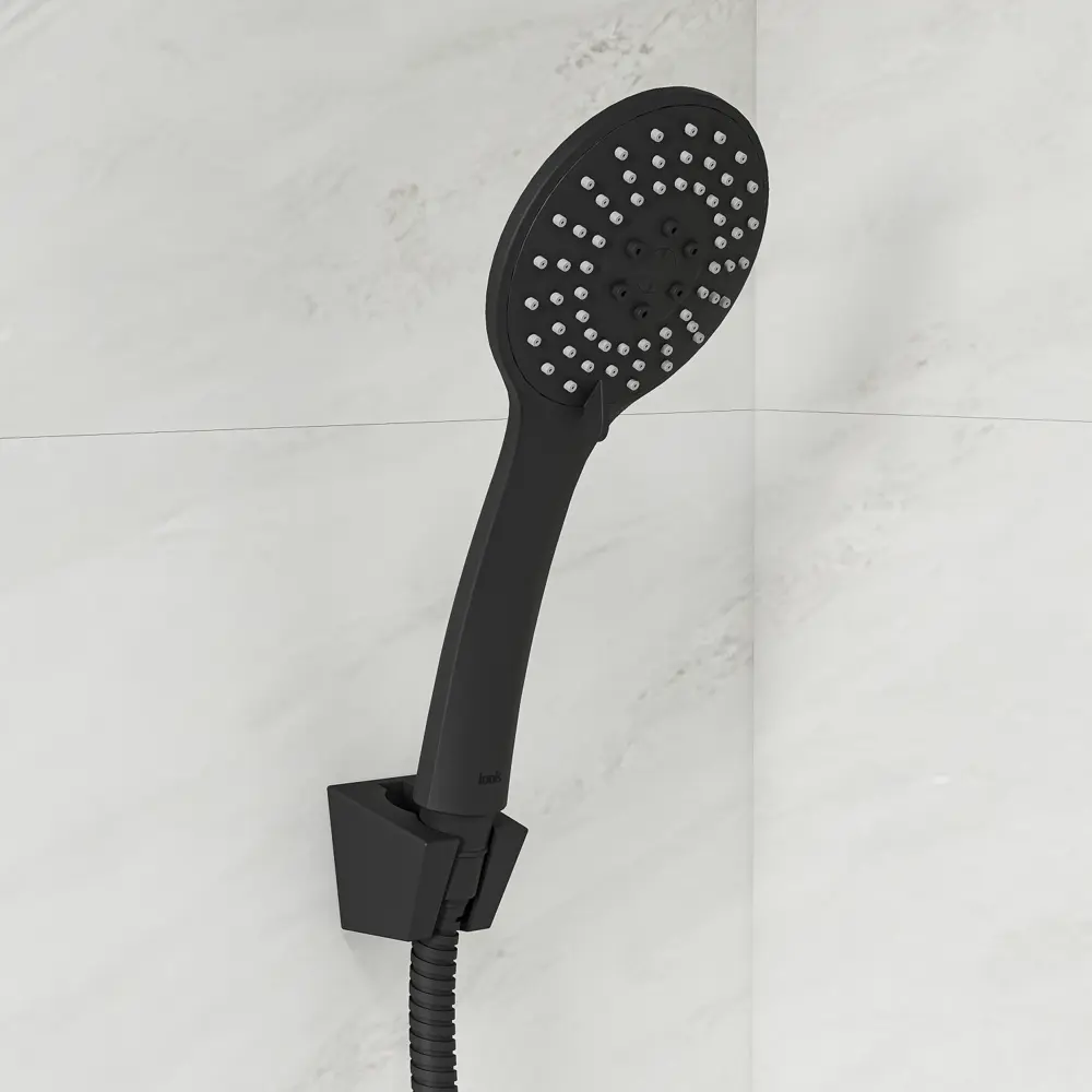 Смеситель для ванны Iddis Token однорычажный универсальный с лейкой и шлангом цвет черный STLM-2069956 - Вид №4