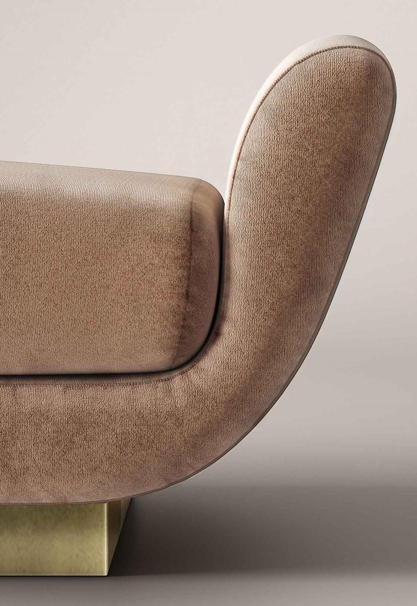 ROSSATO ARREDAMENTI Изогнутая бархатная кушетка Home sun-id-1403354 - Вид №3