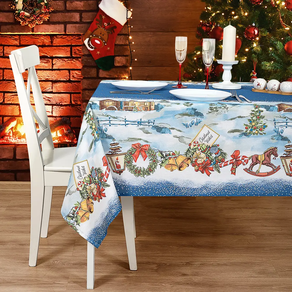 Скатерть Altali Сочельник прямоугольная 140x170 см цвет синий STLM-2084658 - Вид №5