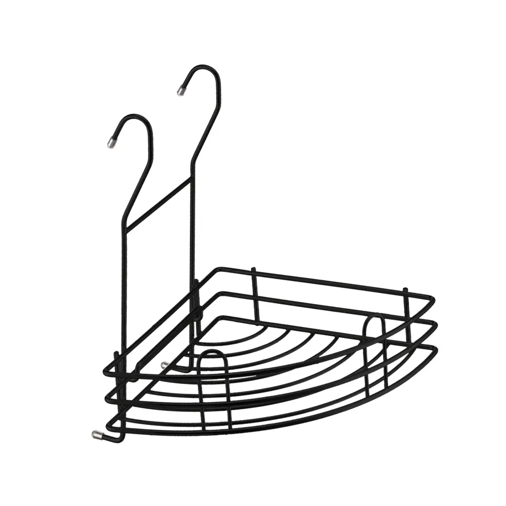 Полка угловая малая Lemax 25x25.5x19.5 см цвет черный STLM-2051157