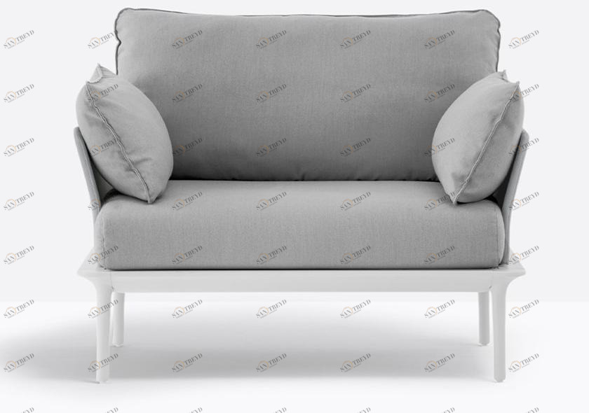 Pedrali Садовое кресло с подлокотниками, обитое тканью Reva Reva_p