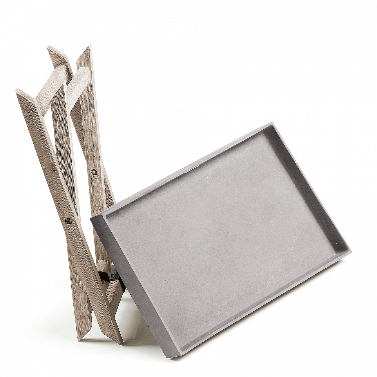 Столик сервировочный складной серый 55 см Stahl AA1766RF86 от La Forma LA FORMA  344933 Бежевый  - Вид №2