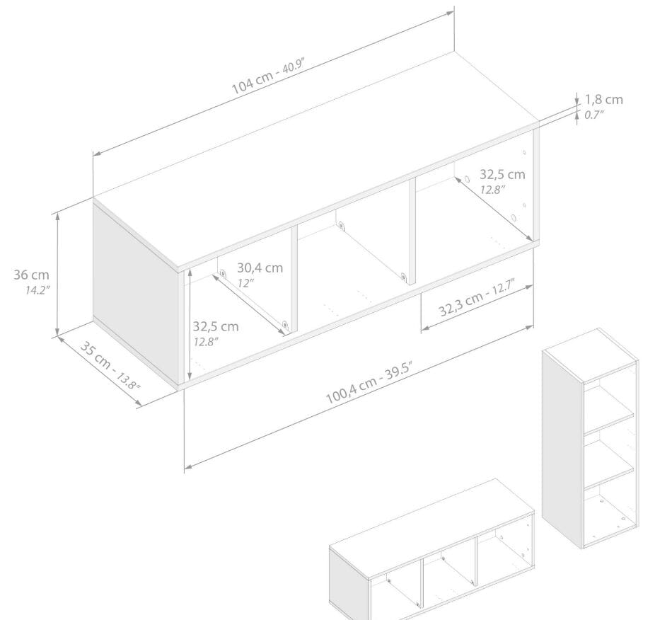 Модульная оборудованная стена установленная стеной в меламинированном Mobili Fiver Easy ARCH-00044646 - Вид №72