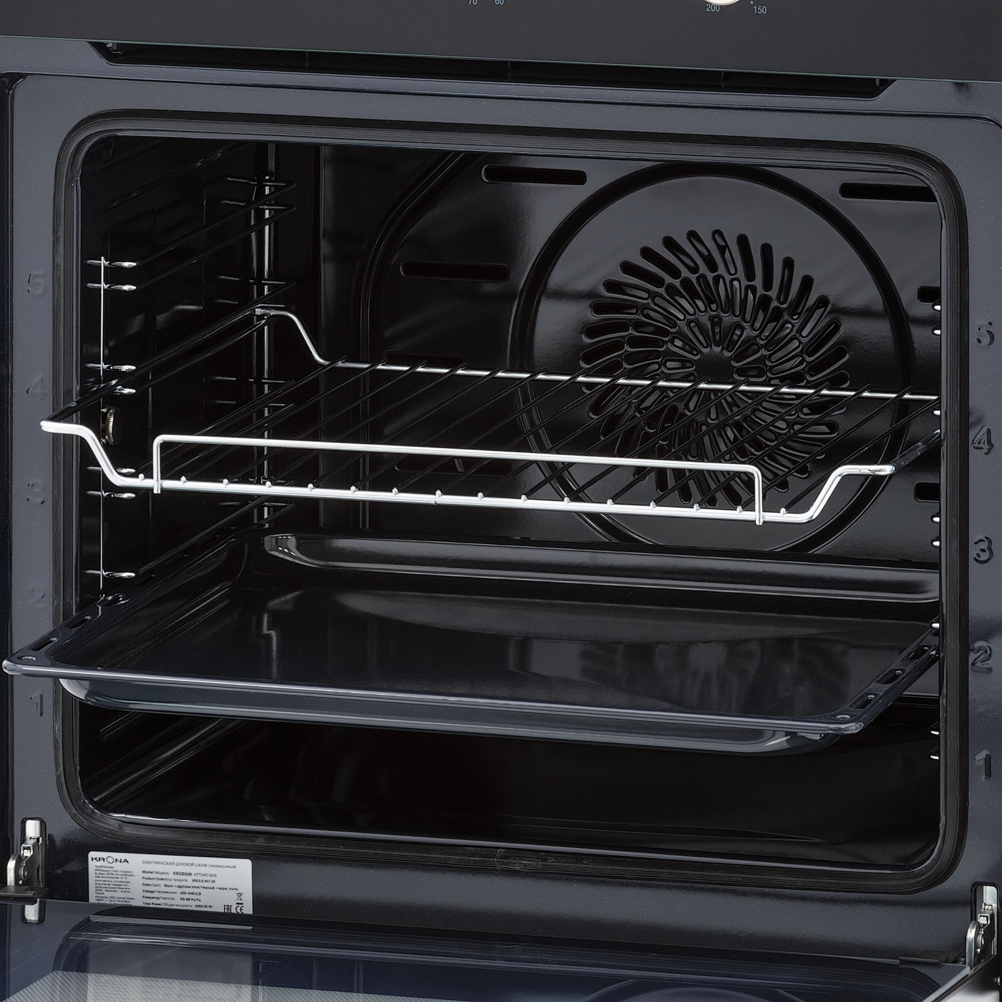 5361657 Электрический духовой шкаф KRONA ATTIMO 60 S черный KRONA1 STDN-0066223 - Вид №6