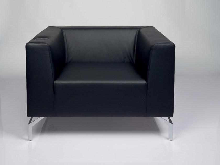 Luxy Мягкое кожаное кресло с подлокотниками Chic sun-id-1459561 - Вид №3