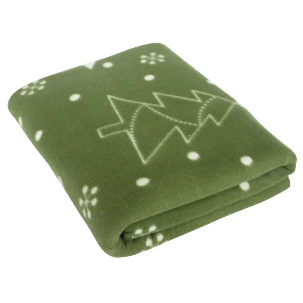 Плед Ёлки праздничные 130х170 см флис BELEZZA STLM-2090941