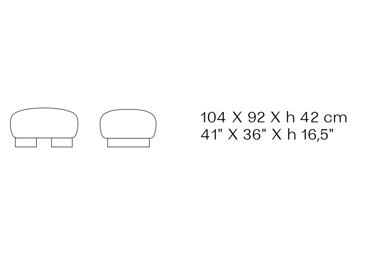 Круглый пуф из ткани Naturedesign Home ARCH-00138767 - Вид №2