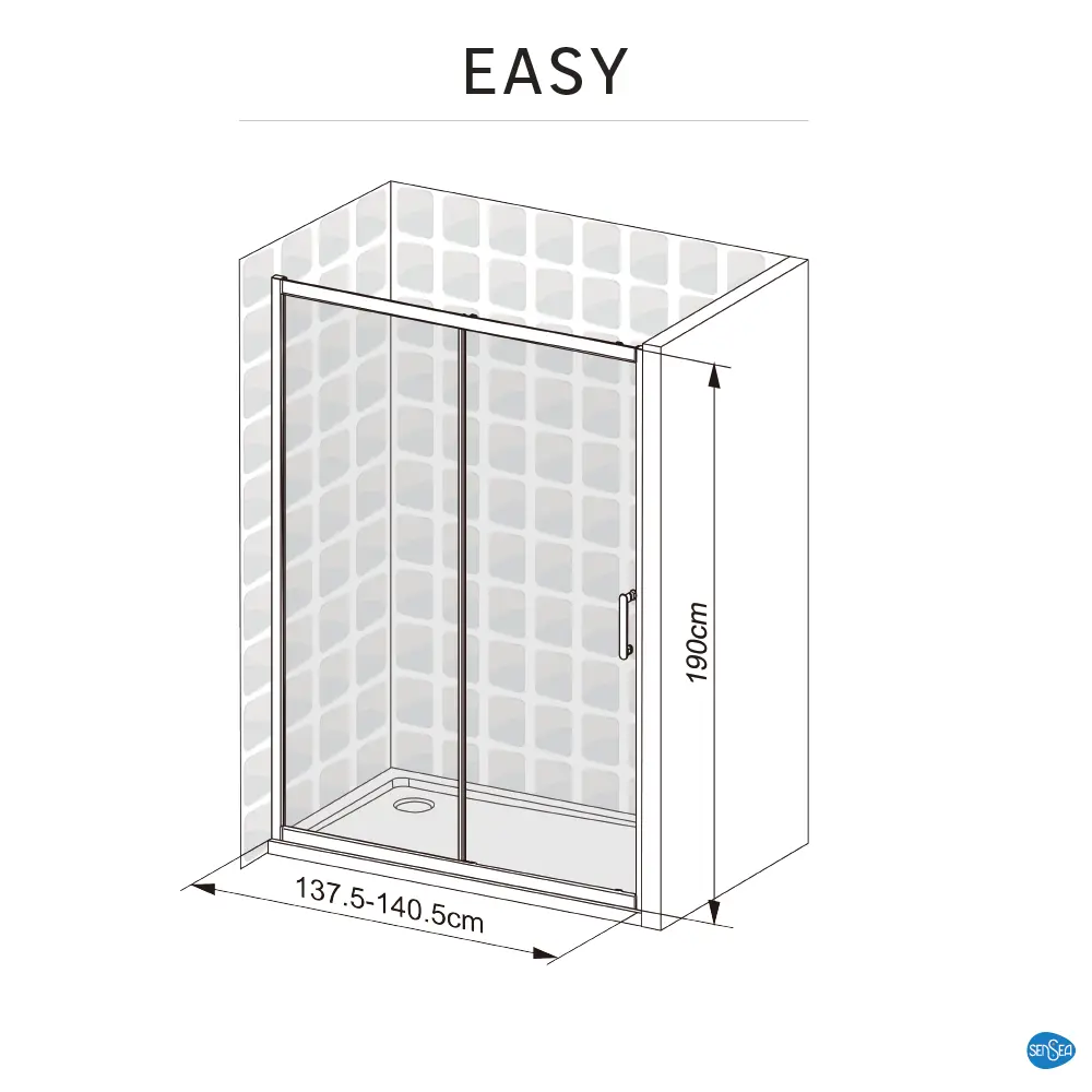 Комплект стекол для душевой двери Sensea Easy 140x190 см STLM-2016905 - Вид №32
