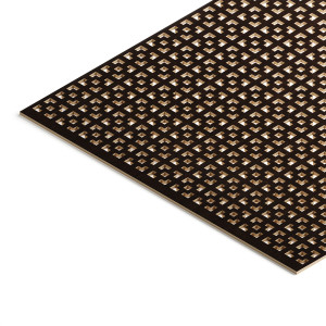 Панель декоративная перфорированная без рамки 1112х512 Дамаско Венге STELLA (2шт)