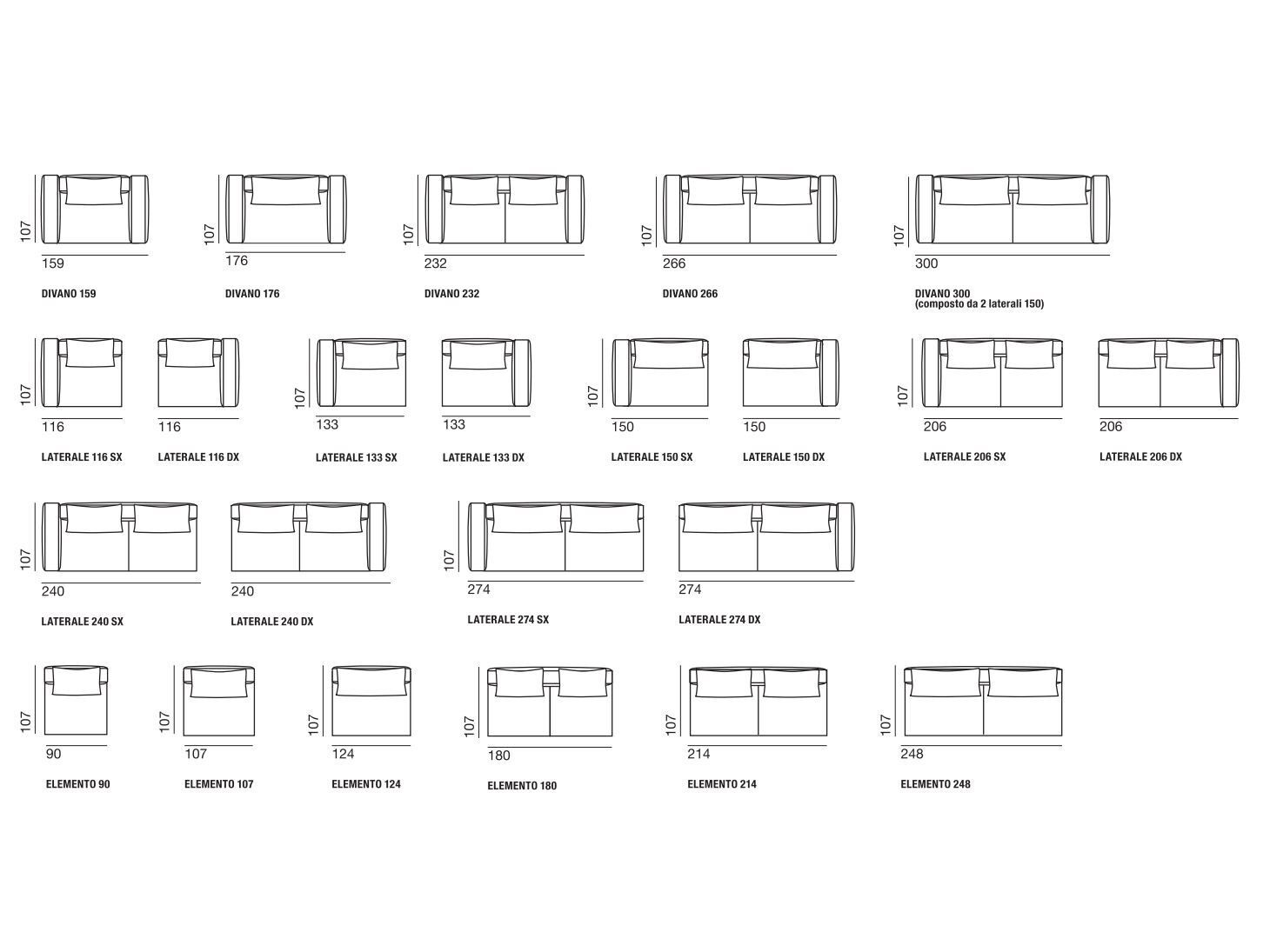 Модульный тканевый диван Verzelloni DAMIAN ARCH-00150817 - Вид №11