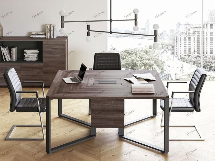 Las Mobili Квадратный стол для переговоров с системой управления кабелями I-meet sun-id-1382252