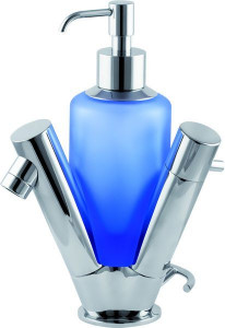 8055-010 Mariner Voyager, двухвент. смеситель для раковины с дон. клапаном и дозатором в комплекте, цвет хром