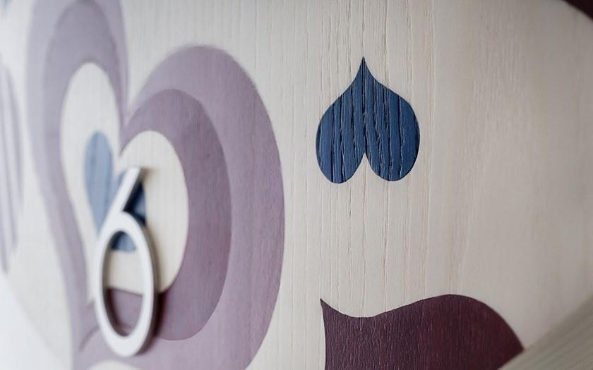 LIGNIS® Настенные часы из инкрустированного дерева Dolcevita love 10.039 / 10.117 - Вид №2