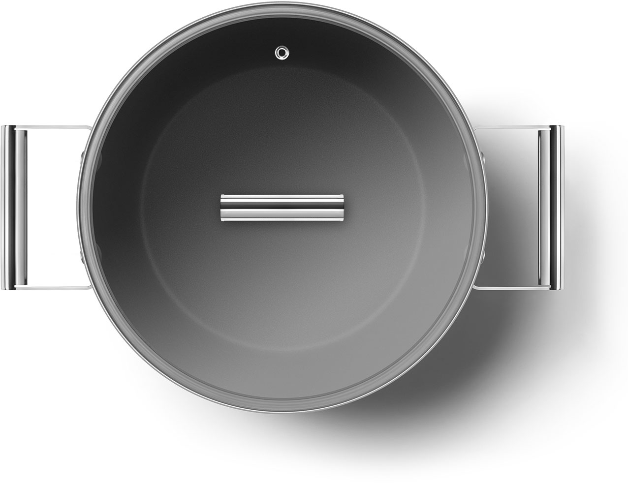 CKFC2611CRM Посуда / кастрюля с двумя ручками и крышкой 26 см, кремовая SMEG  - Вид №4