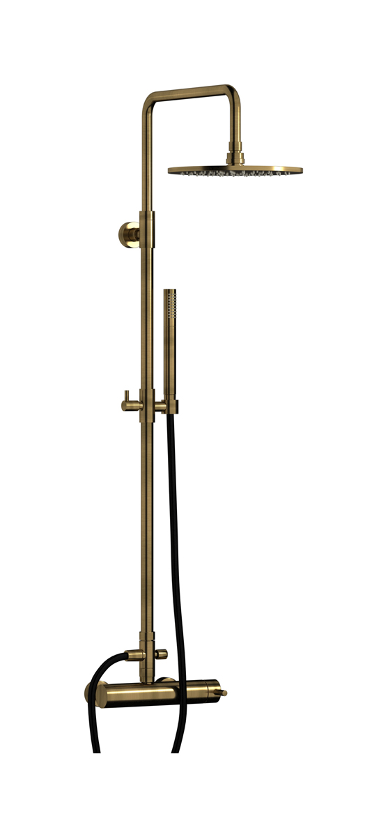 Душевая колонна Whynot со смесителем, круглым верхним душем и лейкой WE ARE IB mt127mb Modern Bronze Indoor Shower