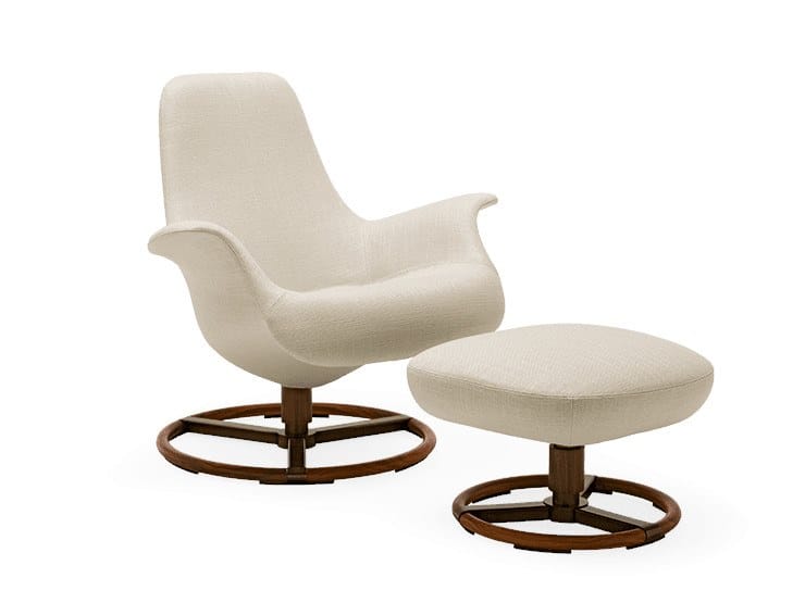 Тканевое вращающееся кресло с подлокотниками Giorgetti Tilt ARCH-00112505