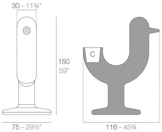 VONDOM Садовый горшок Peacock sun-id-1469854 - Вид №4
