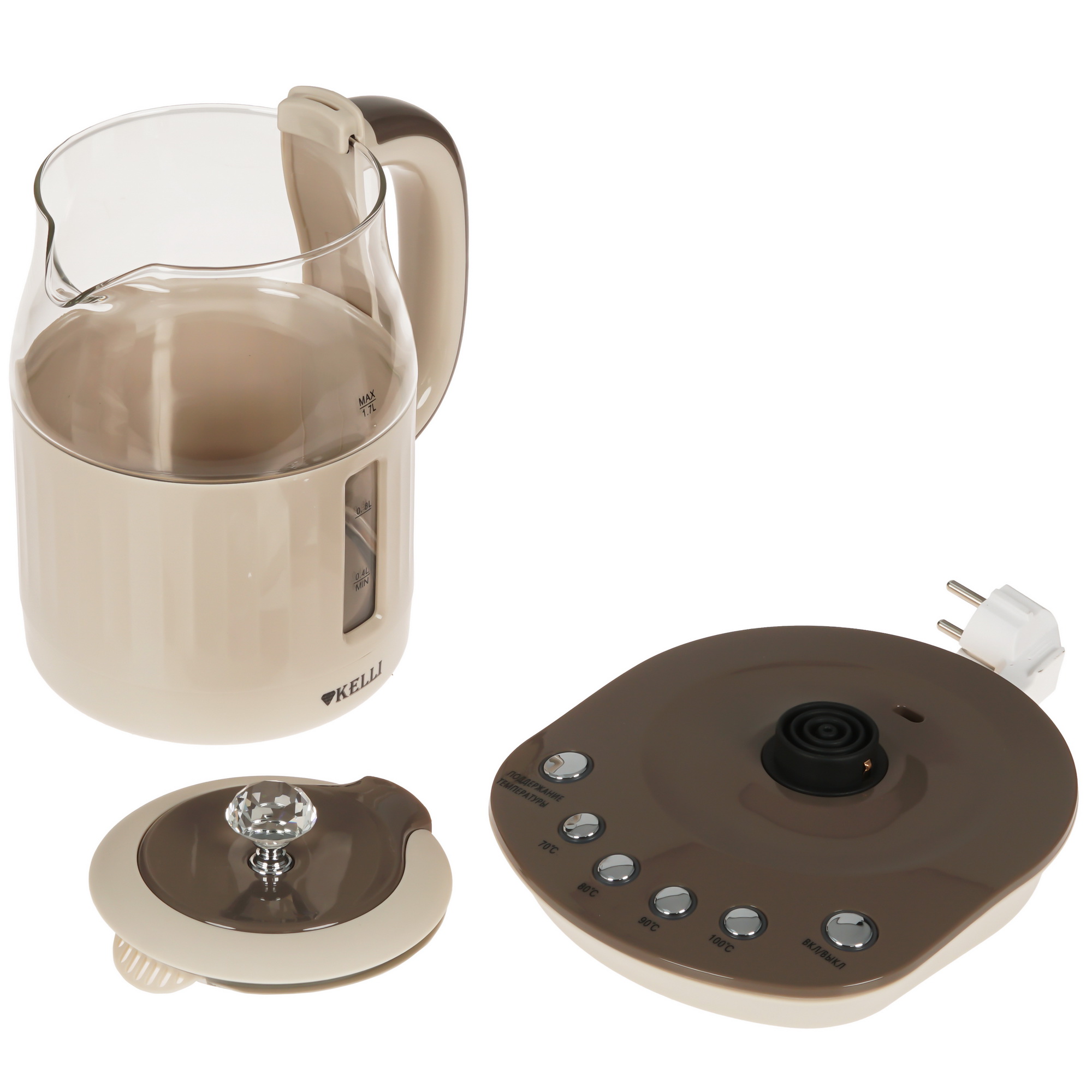 5356616 Электрочайник KELLI KL-1373 бежевый STDN-0087565 - Вид №4