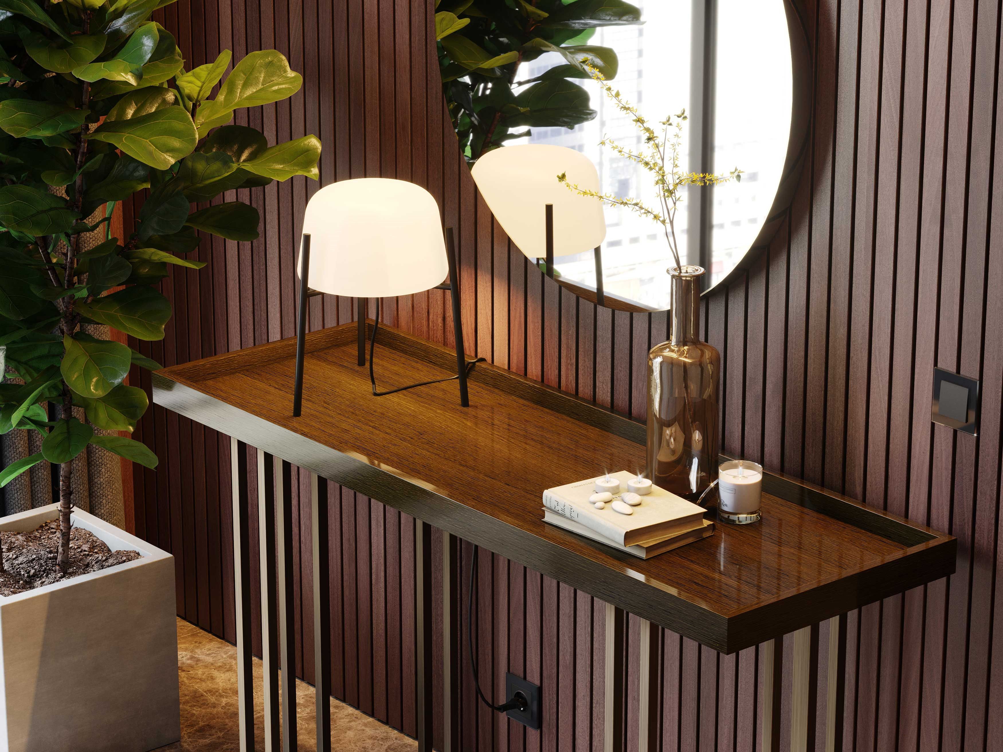 Прямоугольная консоль из нержавеющей стали и дерева Stylish Club ARCH-00094826 - Вид №7