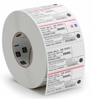 880283-050D Label, polyester, 102x51mm, thermal transfer, z-ultimate 3000t silver, permanent adhesive, 25mm core (1370 labels per roll) Zebra Santreyd 