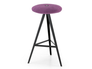 Тканевый мягкий барный стул